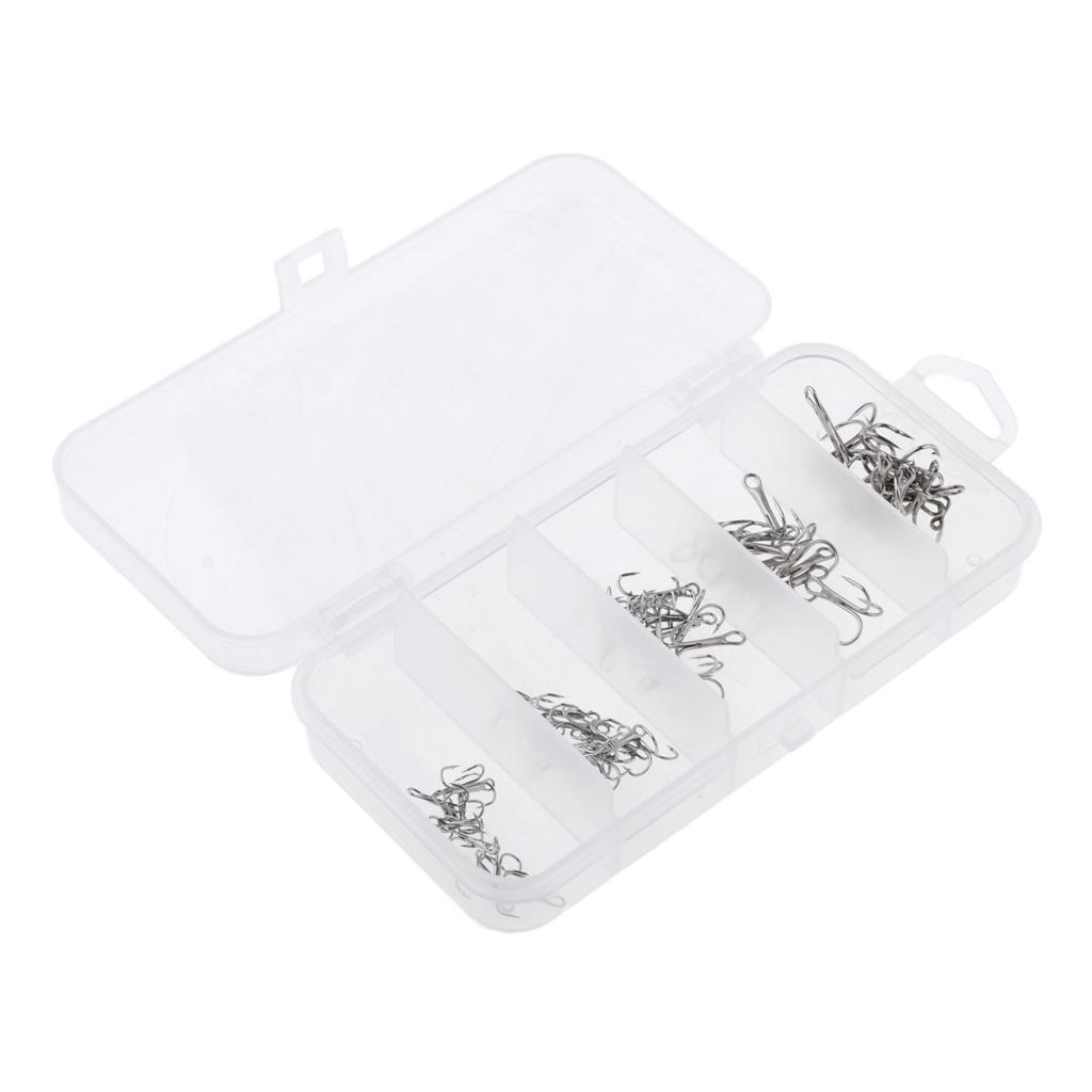 50pcs Fishing Hooks Sharp Fish Terminal Kit M