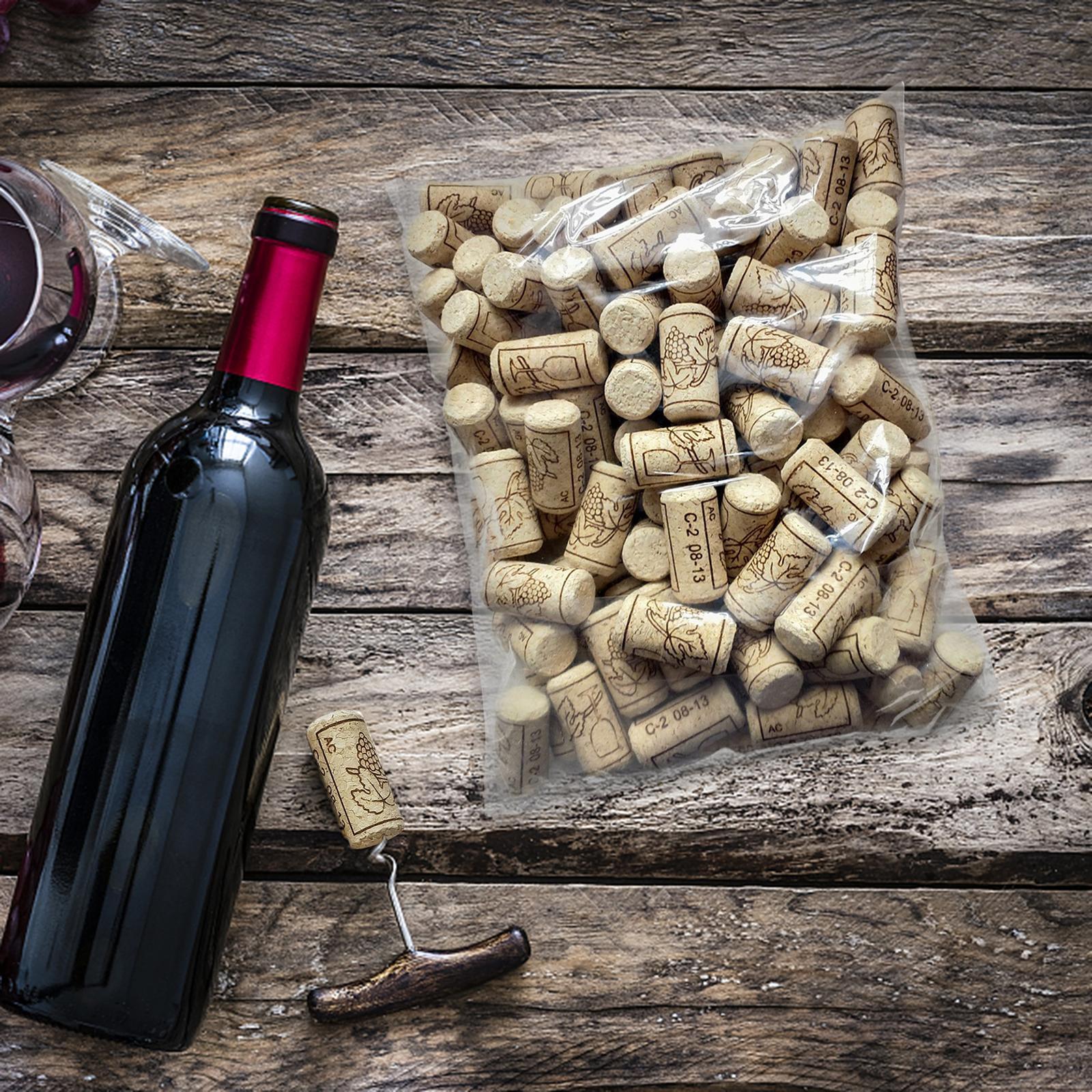 100Pcs Wooden Bottle Stopper Cork Plug Stoppers for Bottles