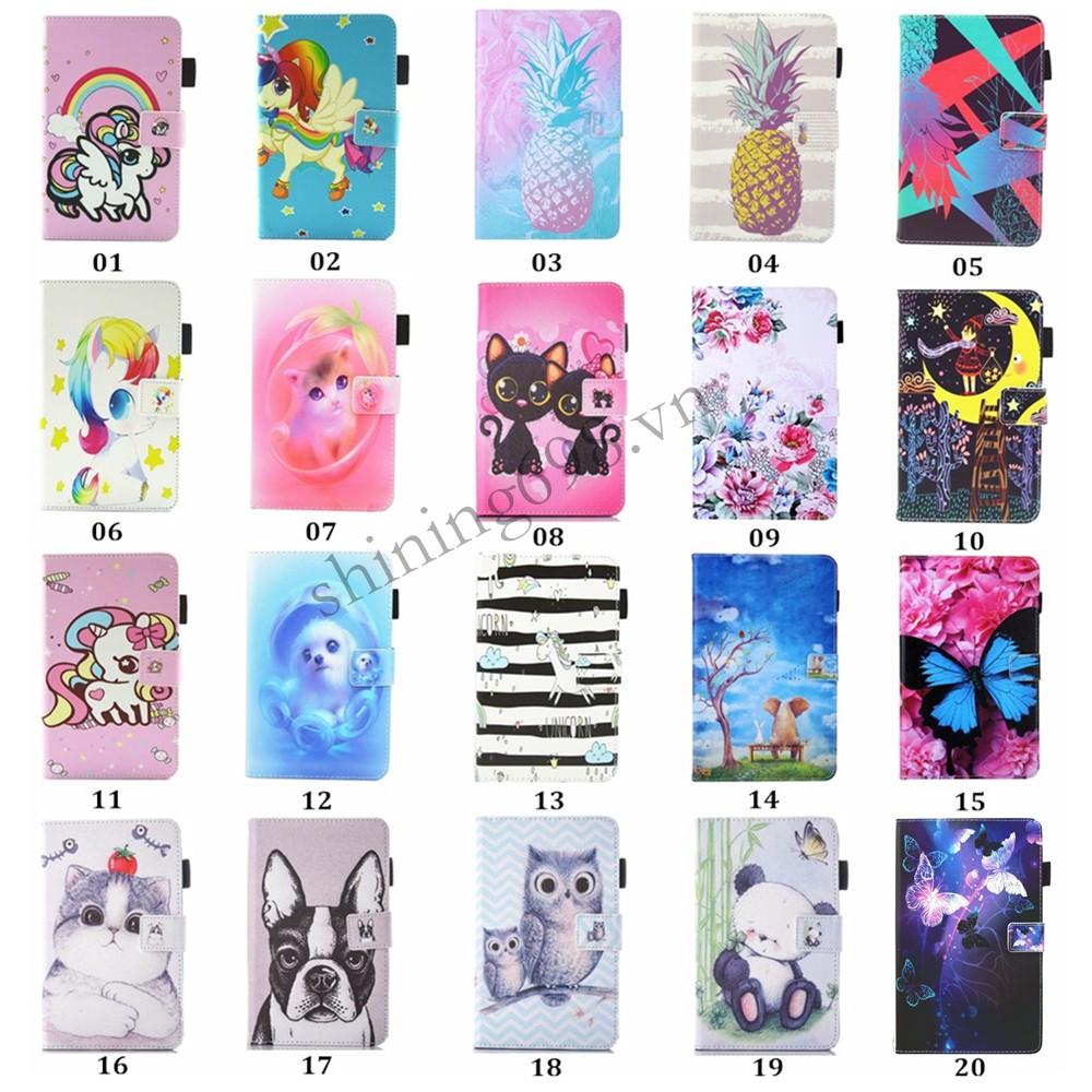 Bao da nắp gập in hình kỳ lân dễ thương có giá đỡ cho Samsung Galaxy Tab A A6 10.1 2016 SM-T580 T585 T587 T580N
