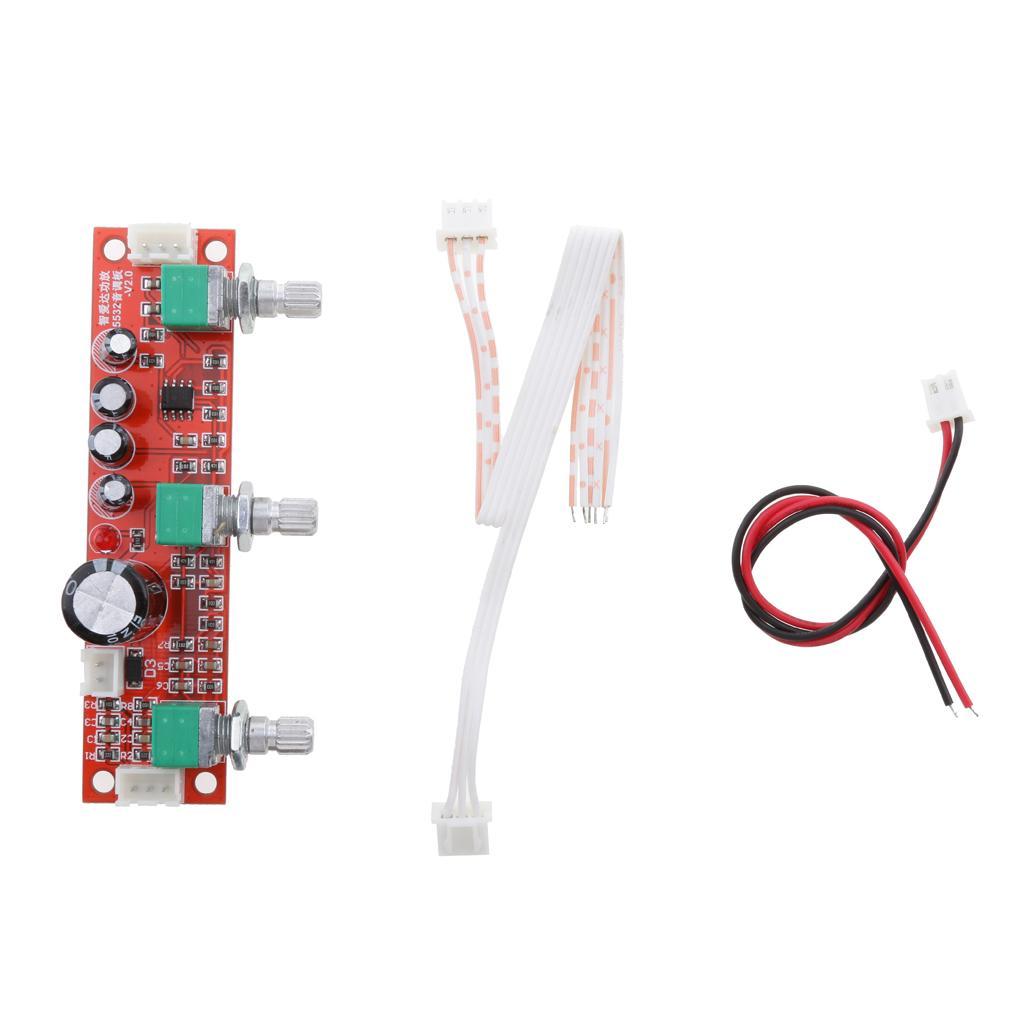 4pcs NE5532 Amplifier Preamp  Board Bass Treble Volume Control