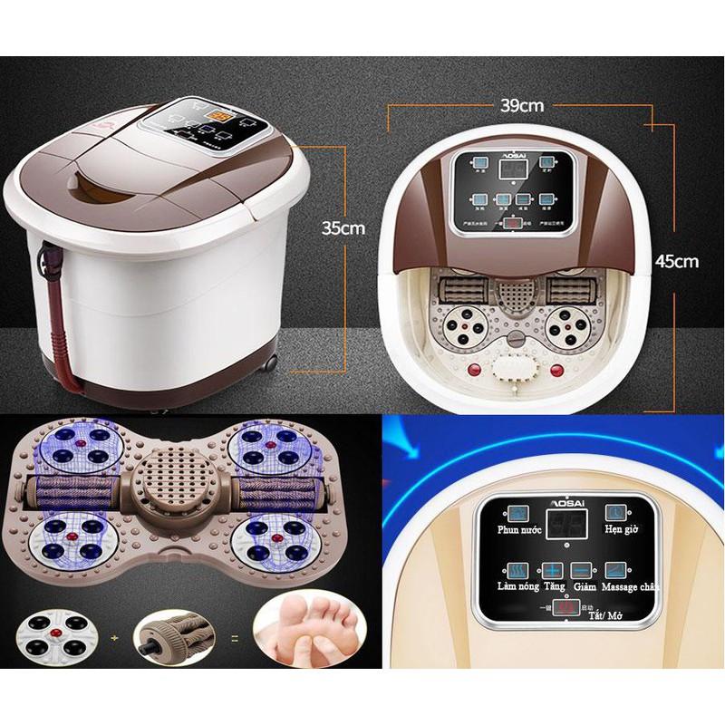 Máy ngâm massage chân, có chức năng bấm nguyệt khử độc Remote từ xa 2019 (Kem) - Home and Garden