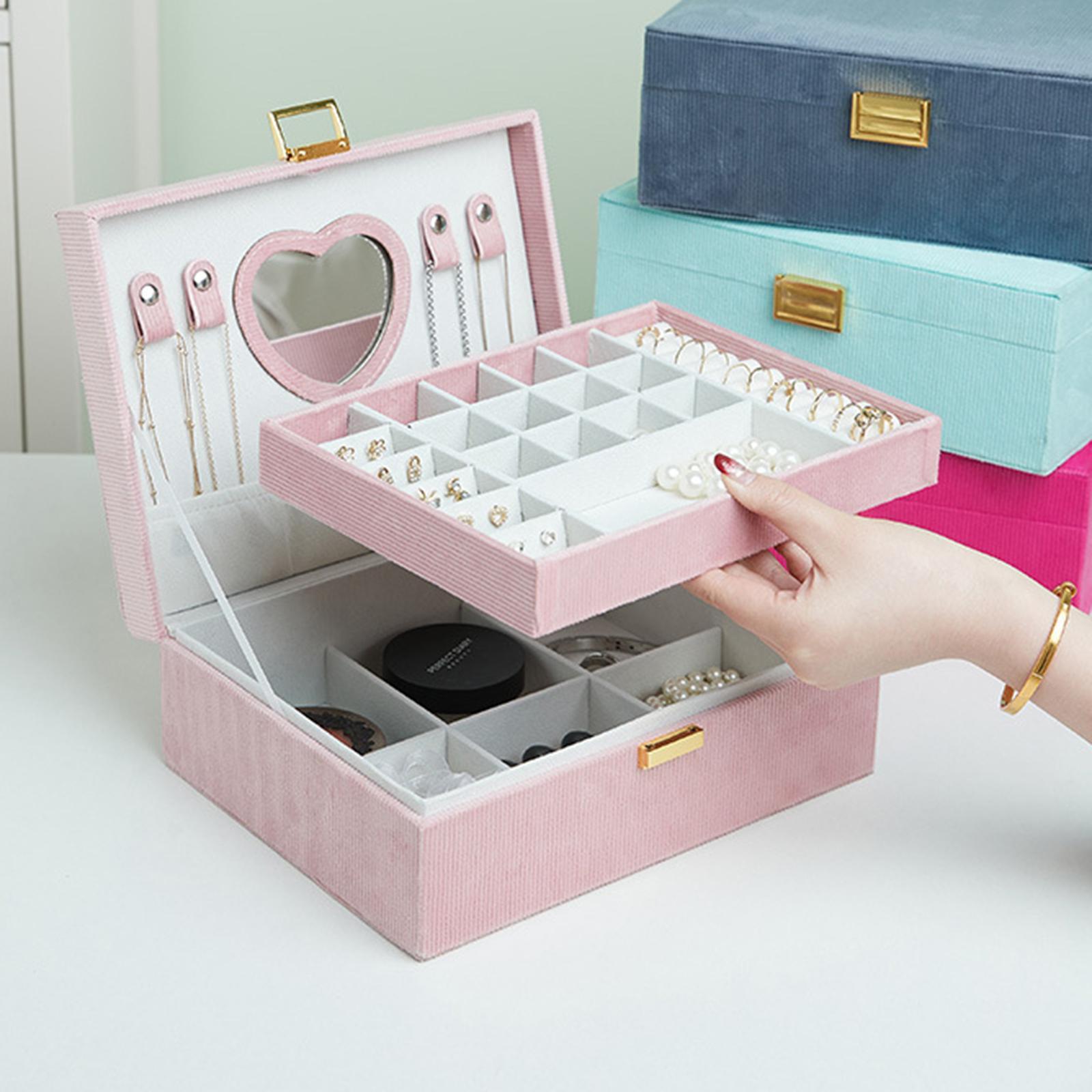 Jewelry Box Multifunctional Jewelry Storage Case, Earrings Bracelets Rings Jewelry Organizer