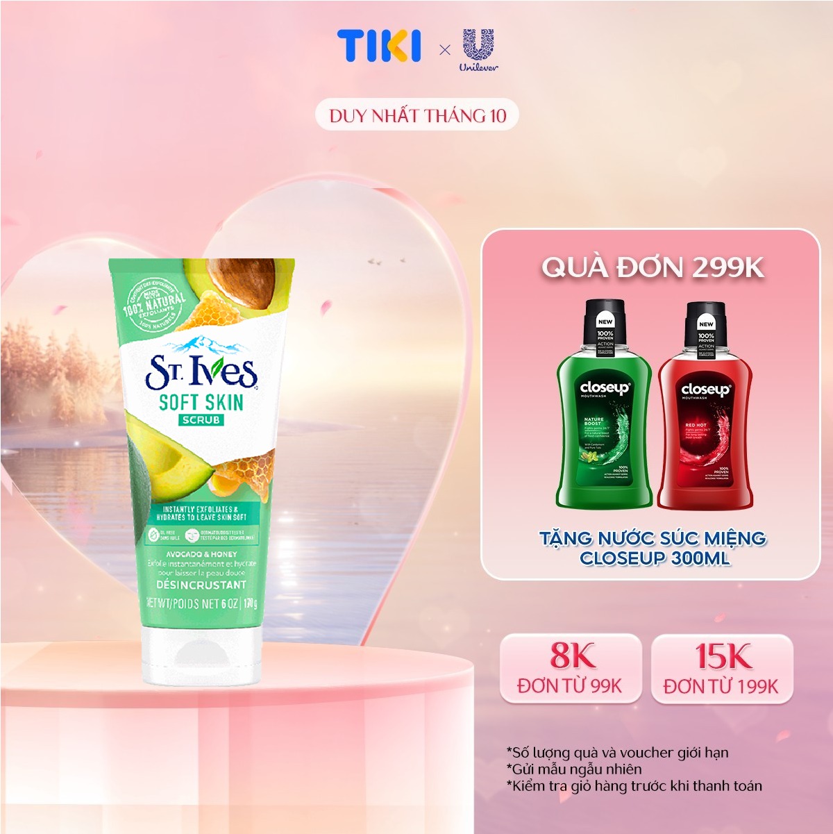 Sữa rửa mặt tẩy tế bào chết Bơ và Mật Ong St.Ives Soft Skin Avocado & Honey Scrub 170g