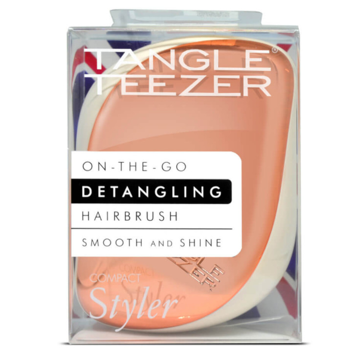 Lược Tangle Teezer Compact Styler Detangling Hairbrush - Vàng Trắng