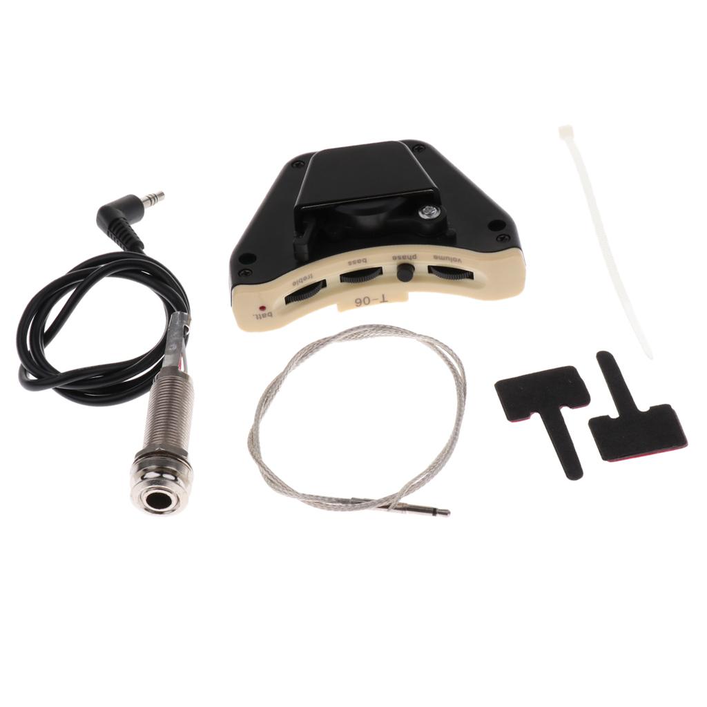 Sunnimix 1 Bộ ABS Lỗ Âm Thanh Guitar Pickup Cho Đàn Acoustic Dân Gian Classcial Đàn Guitar