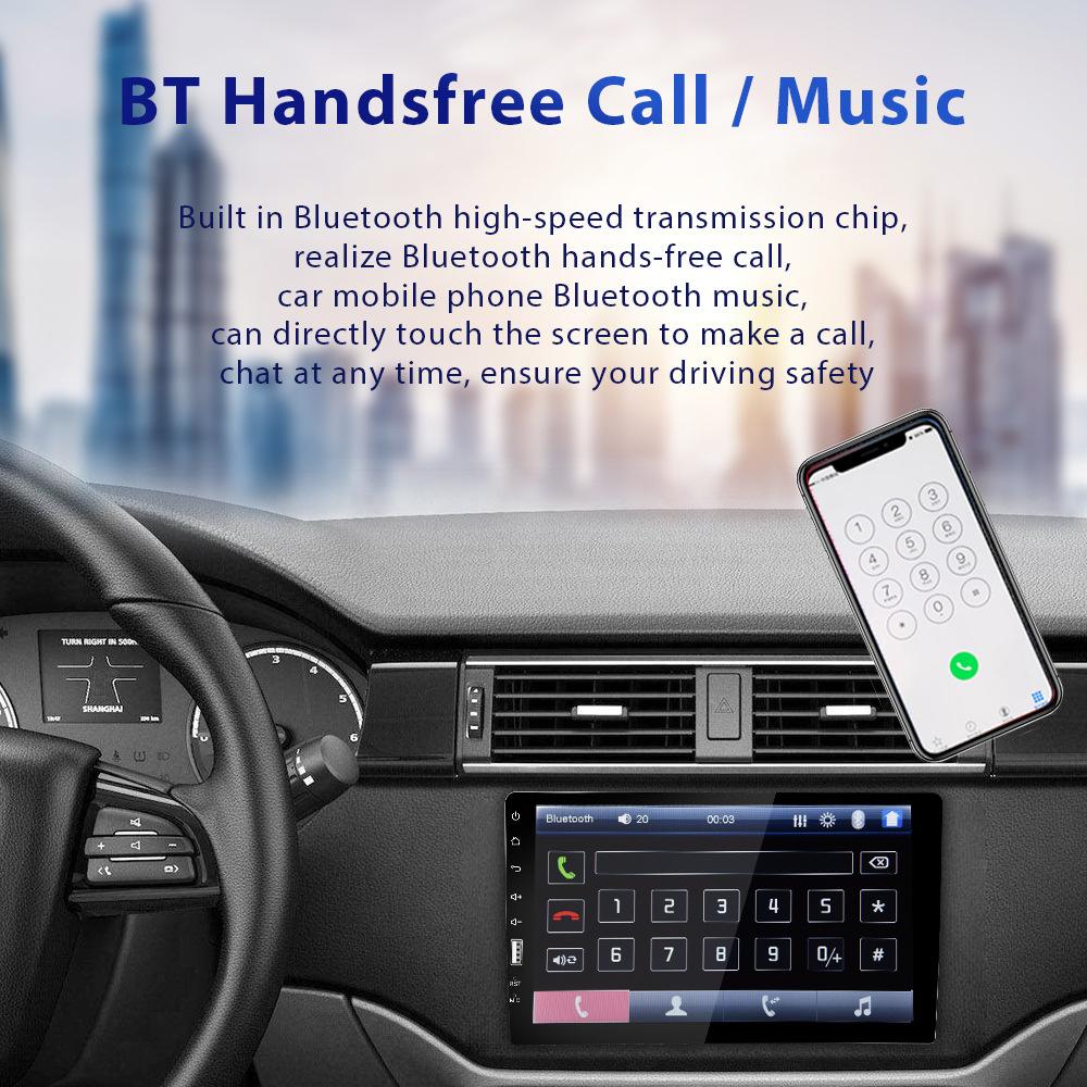 Bộ điều khiển trung tâm đa năng dành cho ô tô một thân 9 inch phong cách mới nhất, máy nghe nhạc MP5 Bluetooth màn hình lớn có tích hợp video đảo chiều micrô bên ngoài