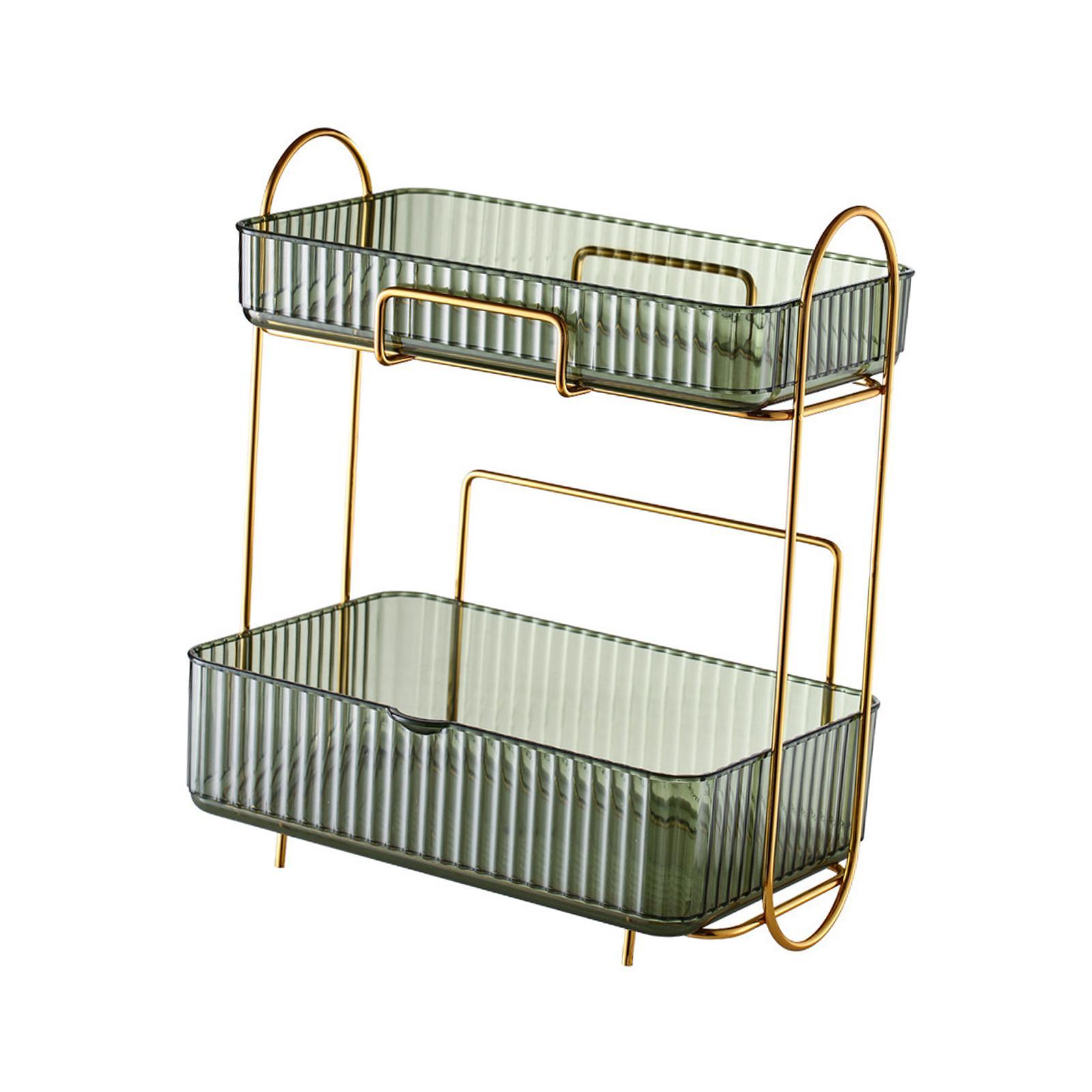 2 Tier Makeup Cosmetic Organizer Multifunctional for Bedroom Desk Countertop