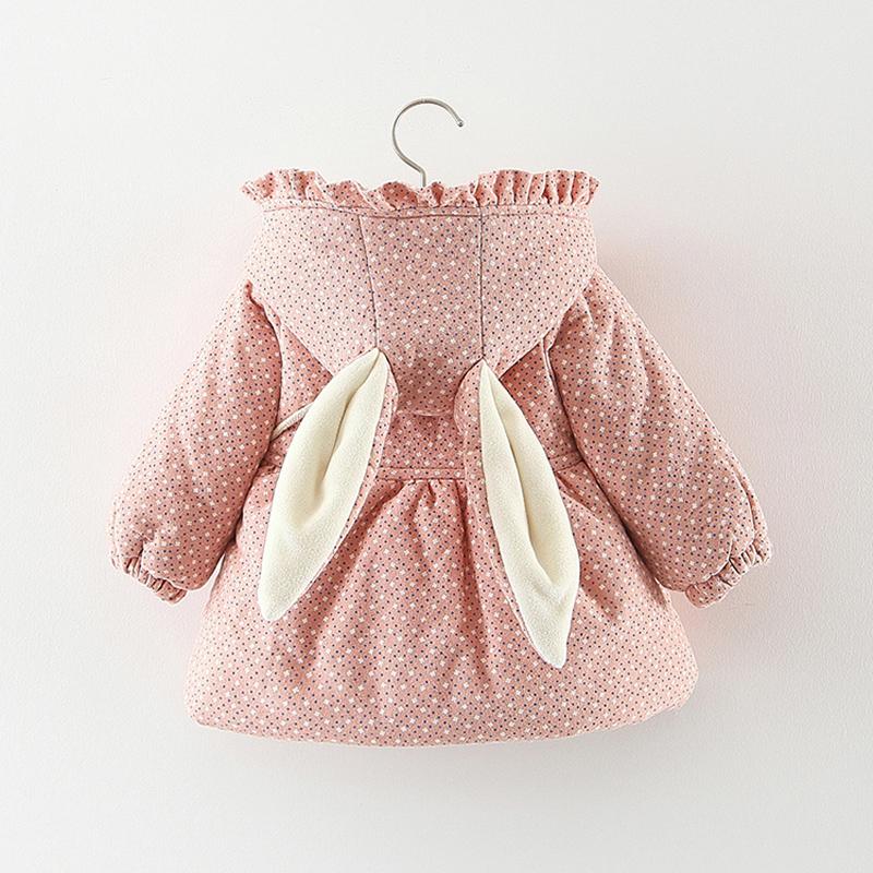 2019 Sơ Sinh Bé Gái Quần Áo Họa Tiết Hoa Có Mũ Cotton-Áo Đệm Áo Khoác Ngoài Cho 1 Năm Sinh Nhật Cho Bé Quần Áo Bé Gái Trang Phục áo Khoác