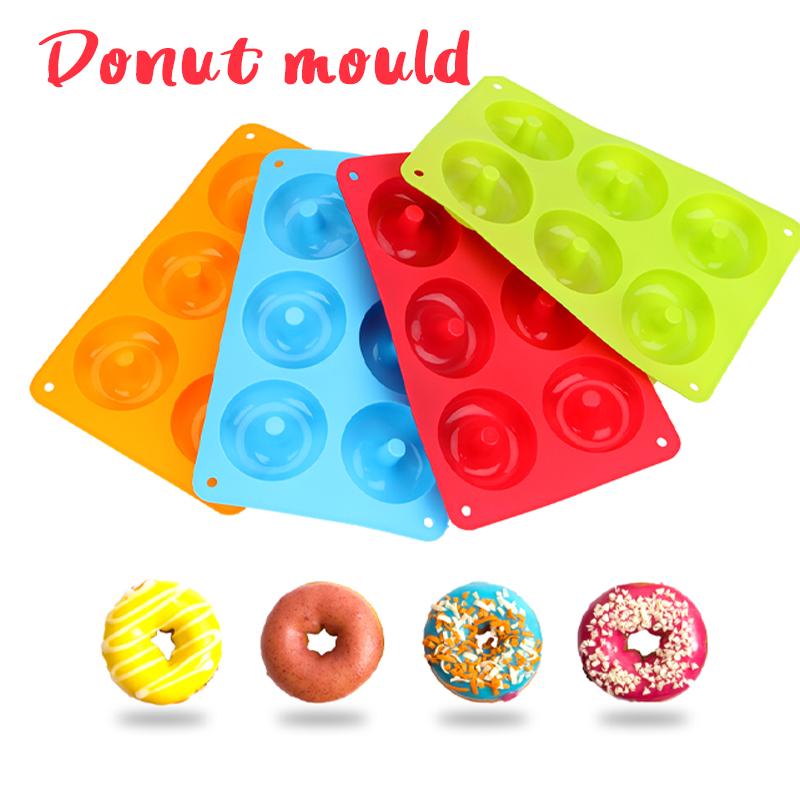 Khuôn Làm Bánh Donut 6 Ngăn Bằng Silicon