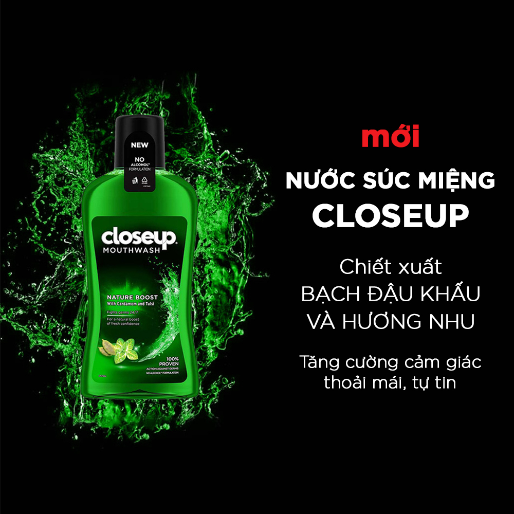 Nước súc miệng CloseUp Nature Boost 500ml