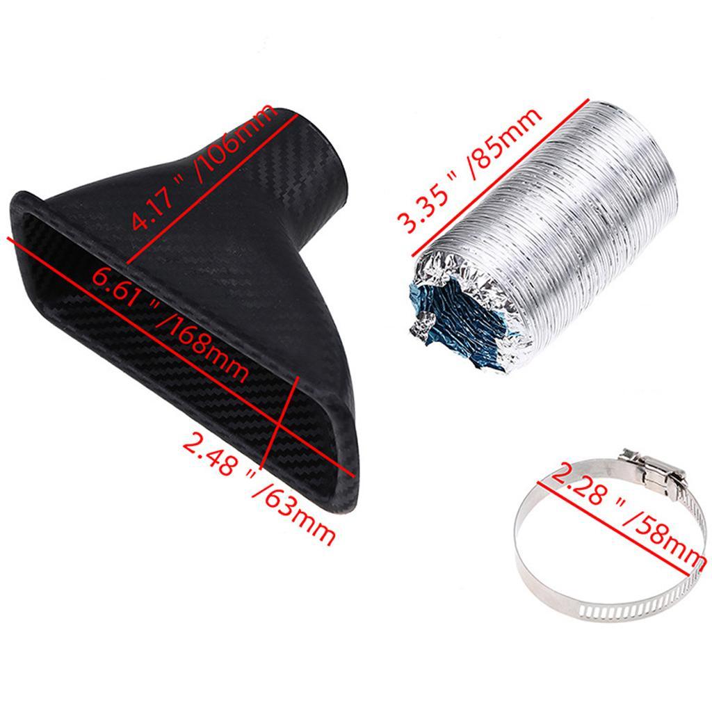 3 Sets Car Front Bumper Turbo Cold Air Intake Pipe Turbine Inlet Pipe Kit