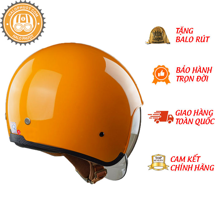 Mũ bảo hiểm 3/4 size L Royal M139 vàng - Hàng chính hãng