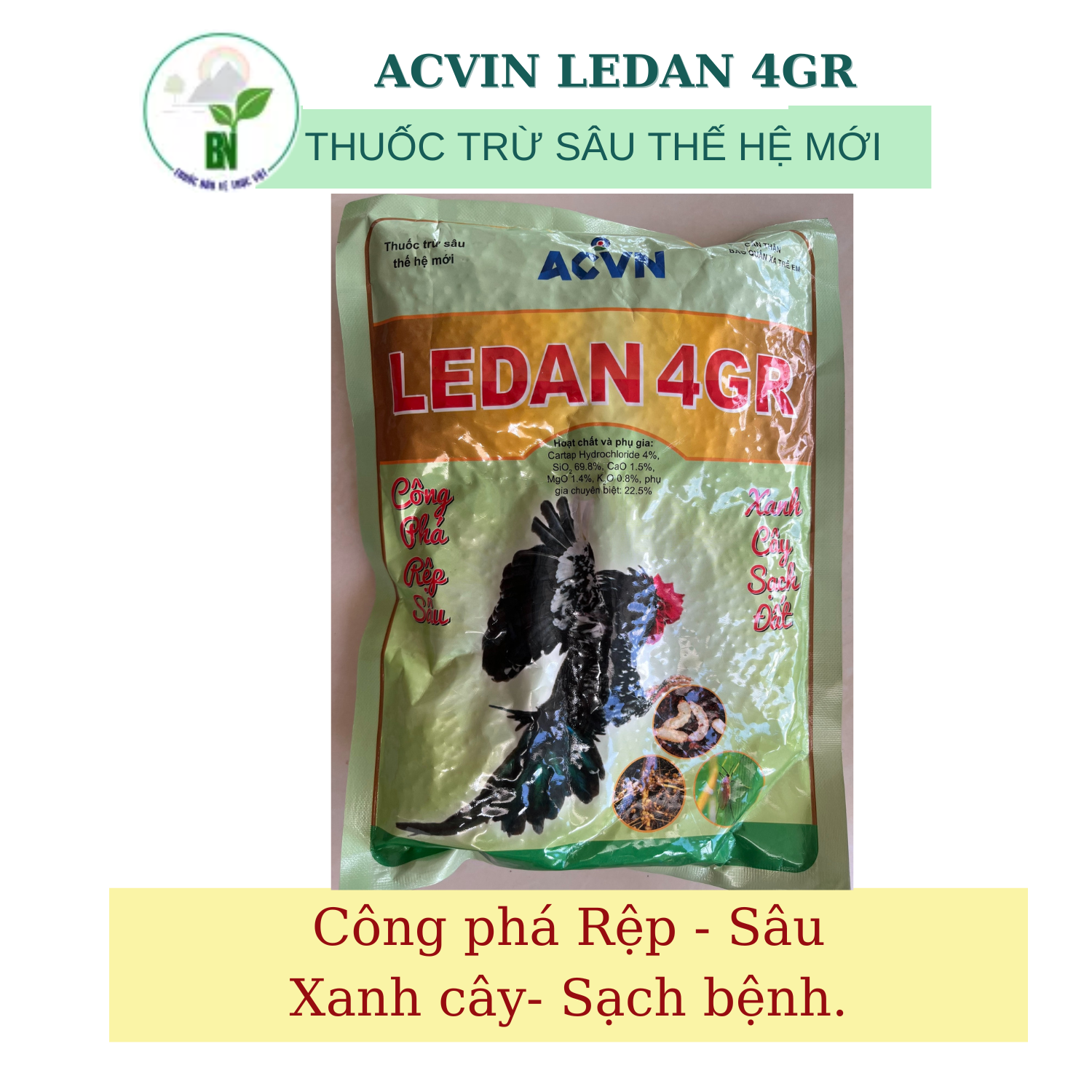 Th.u.ố.c tr.ừ sâu LEDAN 4GR - Diệt sạch ấu trùng - Sâu non - Sâu trưởng thành