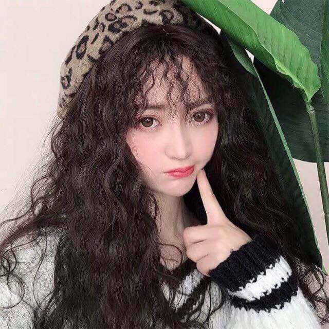 Tóc giả kẹp phím xù sóng️