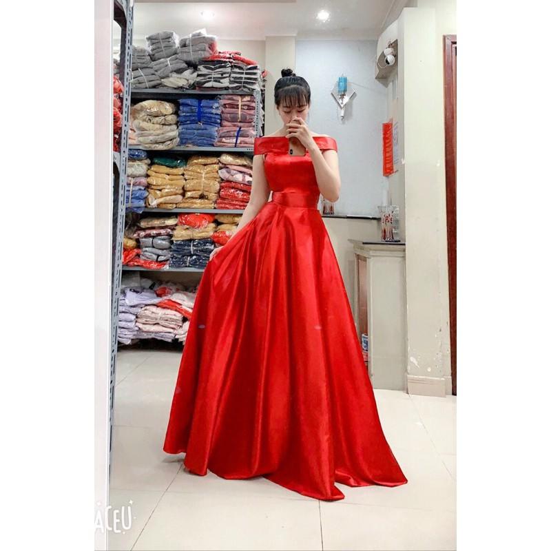 Đầm Maxi xoè bẹt vai SANG TRỌNG MS15Y ( Size M, L đến 58kg )MM MM