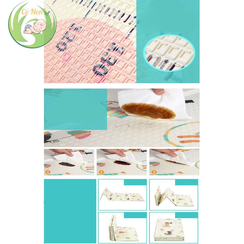 Thảm xốp lót sàn xpe 2 mặt gấp gọn chống thấm nước