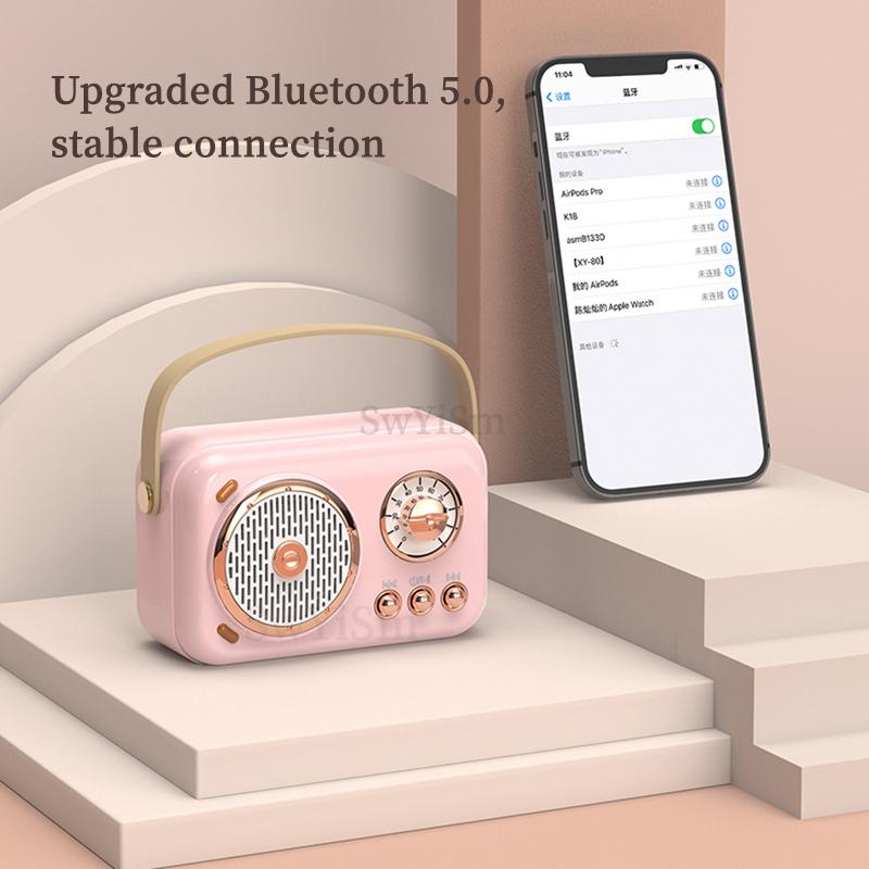 Gia Đình Mới Karaoke Ngoài Trời Trẻ Em Loa Bluetooth Micro Không Dây Di Động Thẻ Loa Siêu Trầm Cao Cấp Caixa De Som Color: Dual Mic Version