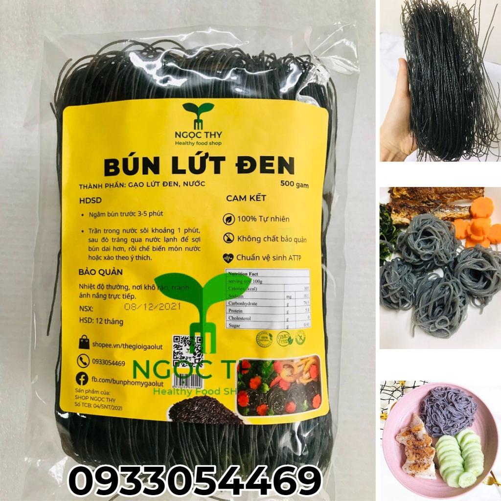 Bún gạo lứt ĐEN, mì gạo lức huyền mễ ăn eatclean giảm cân healthy gói 500gr