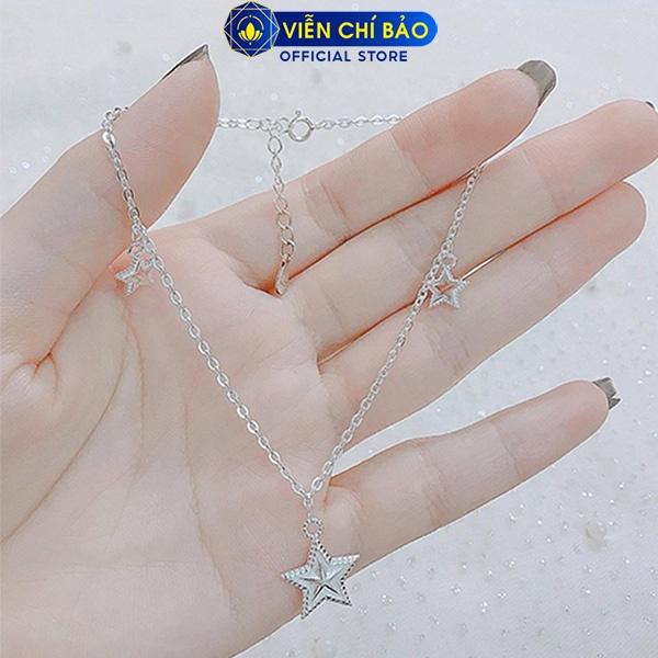 Lắc chân bạc nữ 3 sao Lucky Star chất liệu bạc S925 thời trang phụ kiện trang sức nữ Viễn Chí Bảo L500158