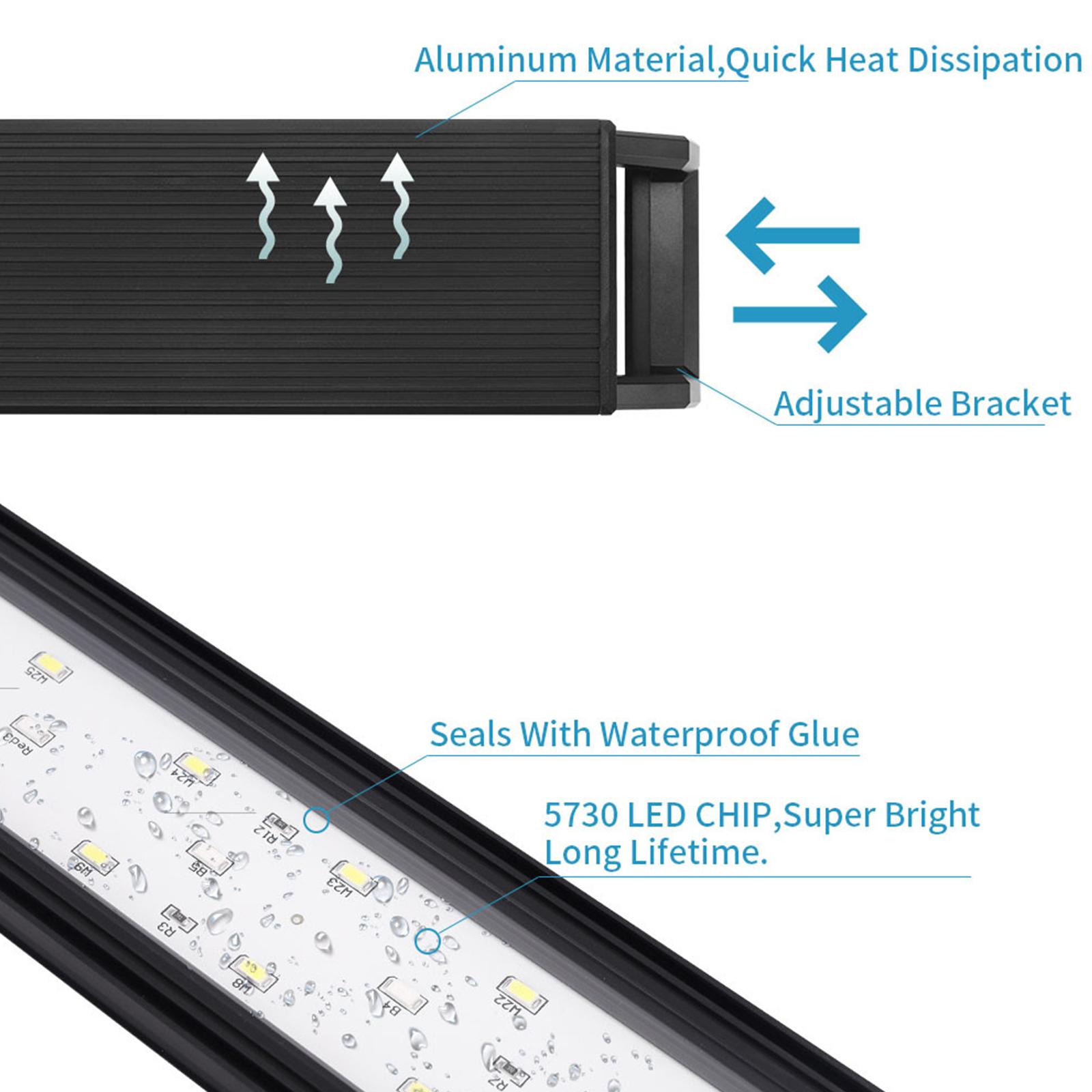 Đèn Bể Cá Szd-T300 Với Bộ Hẹn Giờ Ó Thể Điều Chỉnh Độ Sáng 3 Chế Độ Ánh Sáng