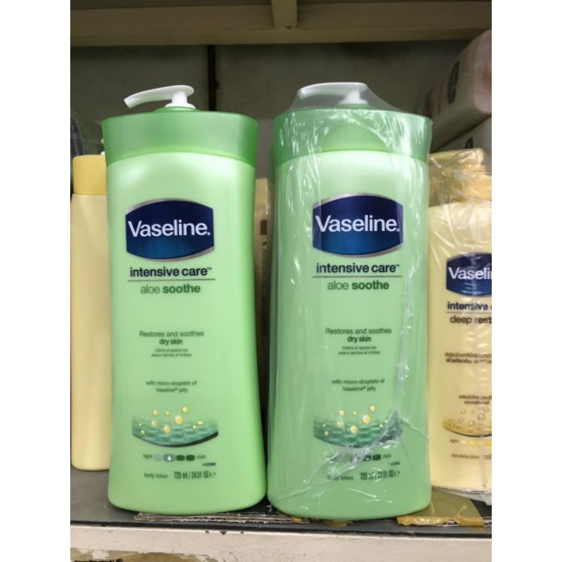 Sữa Dưỡng Thể Vaseline Intensive Care Soothing Hydration Aloe Vera 600ml-giao vòi ngẫu nhiên-màu xanh lá