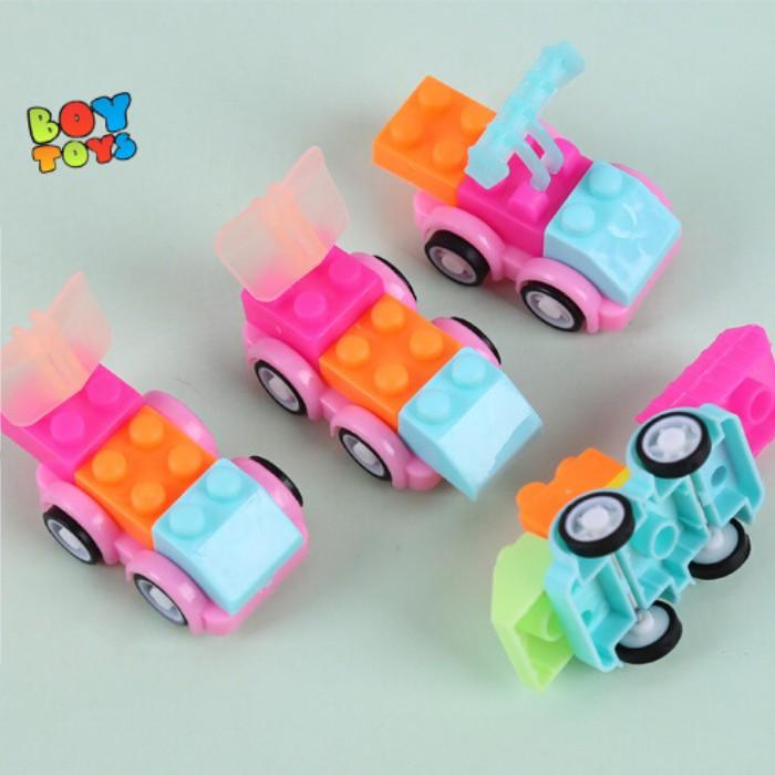 Đồ chơi xếp hình xe lắp ráp mini nhiều màu sắc cho bé thỏa sức sáng tạo
