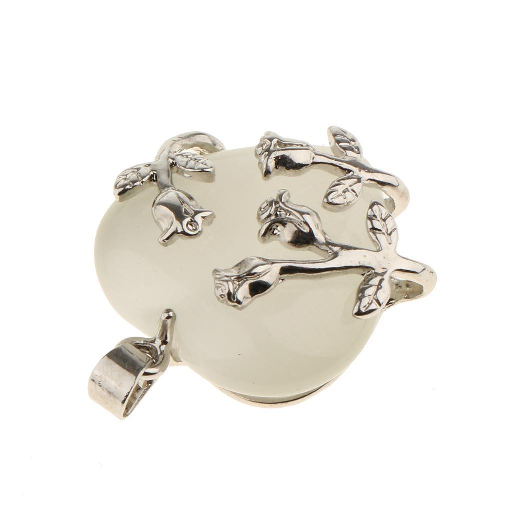 Flower Wrapped Heart Natural Crystal Pendant for Necklace Pendant