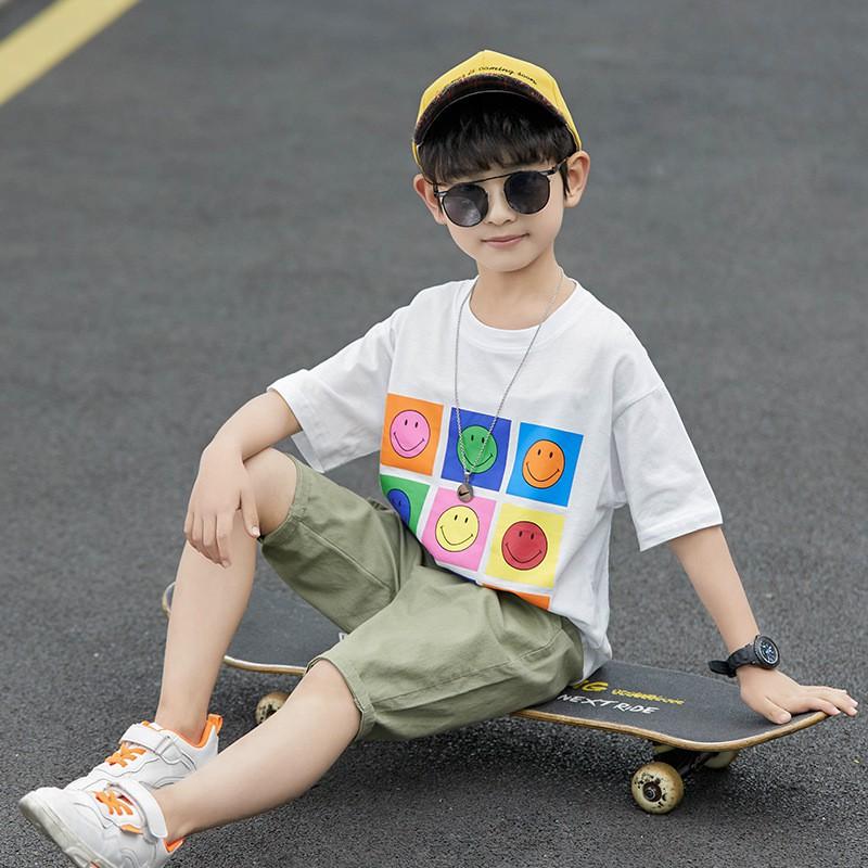 BL3Size110-160 (15-40kg)Bộ áo thun+quần đũi thô béThời trang trẻ Em hàng quảng châu  - ĐỒ BỘ BÉ TRAI