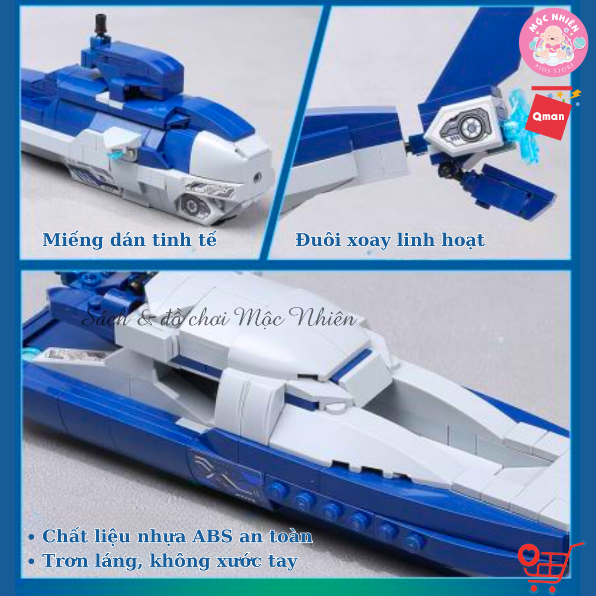 Đồ chơi lắp ráp xếp hình Qman 42113 - Bảo vệ biển sâu (237 mảnh ghép) - Dành cho bé từ 6 tuổi