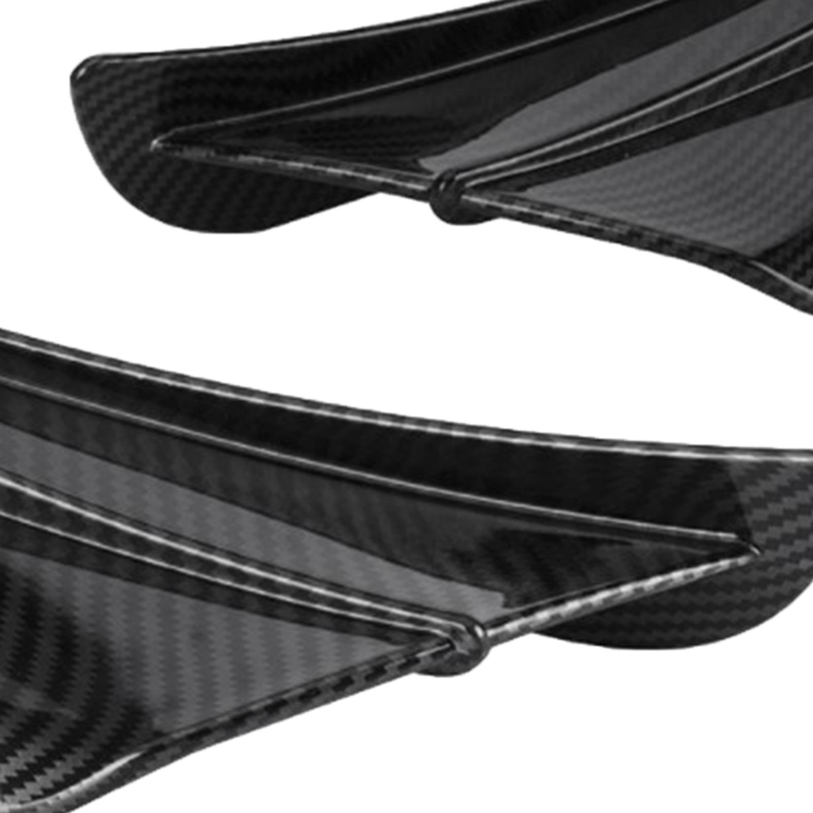 Gloss Carbon Fibre Motorcycle Modification Fixed Winglets Trims