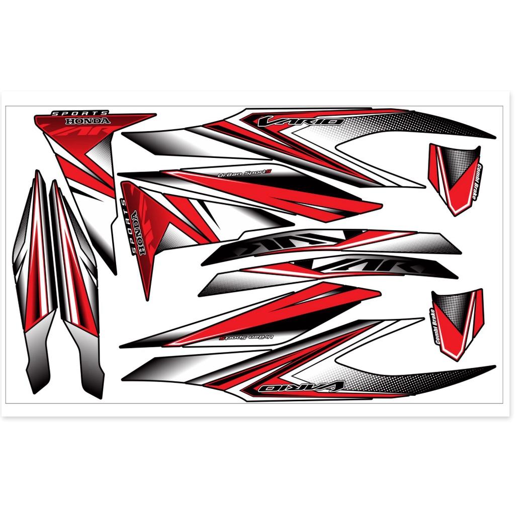 Tem rời dành cho vario 150 đỏ đen