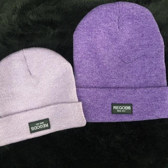 Nón len beanies Tím REGODS