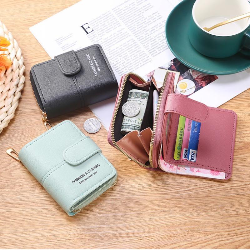 Ví nữ cầm tay mini nhỏ gọn bỏ túi cute đựng tiền nhiều ngăn thời trang Hàn Quốc đẹp cao cấp giá rẻ LUKADO VN32