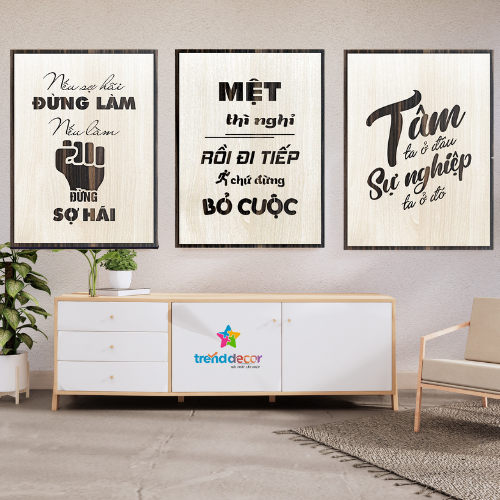 Tranh Gỗ Treo Tường Tranh Slogan Động Lực Truyền Cảm Hứng Nếu Sợ Hãi Đừng Làm Nếu Làm Đừng Sợ Hãi Trang Trí Phòng Khách Phòng Ngủ