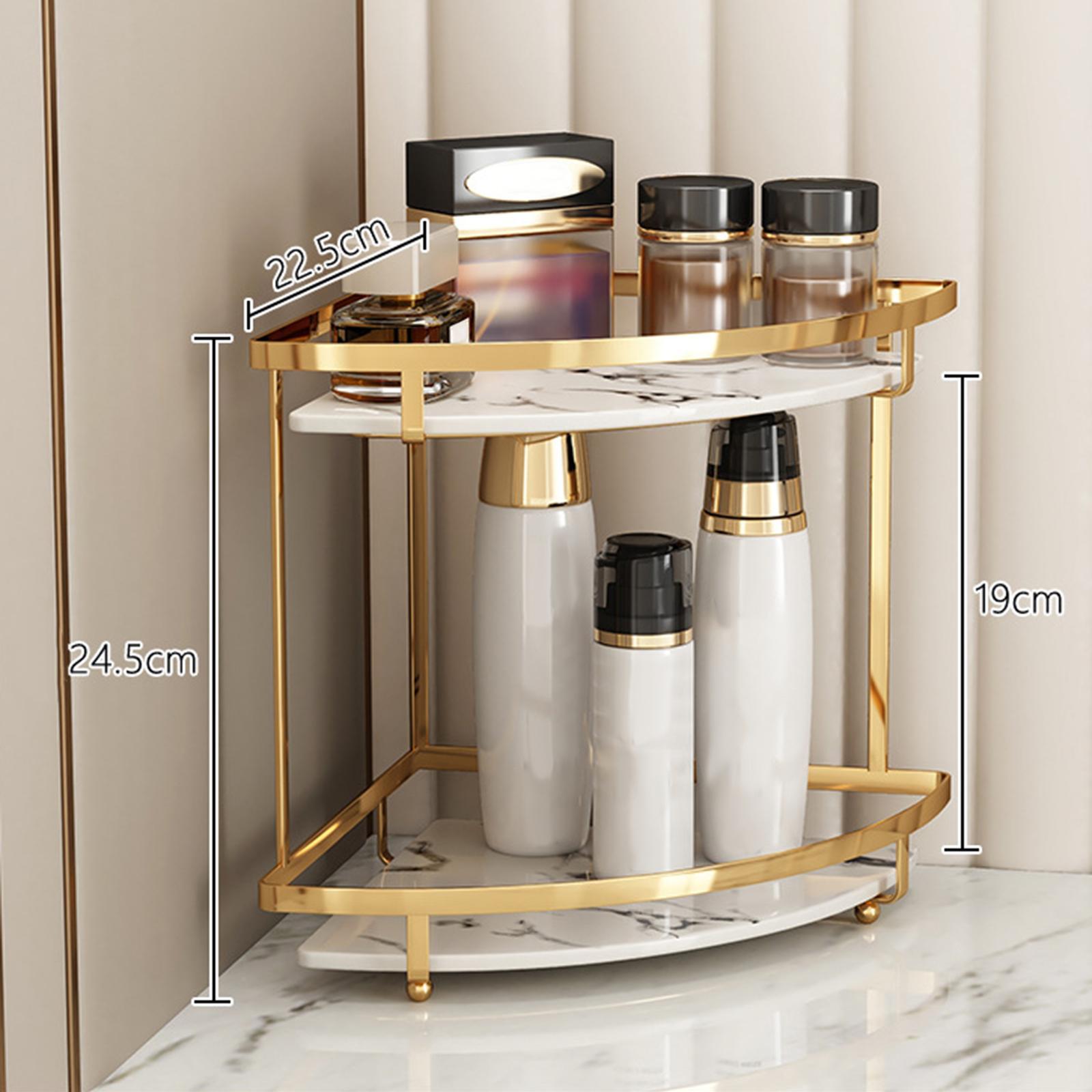 Corner Countertop Storage Rack Shelf Lipstick Makeup Holder Organizer Storage Box Container Perfume Display Bathroom, Desk, Home
