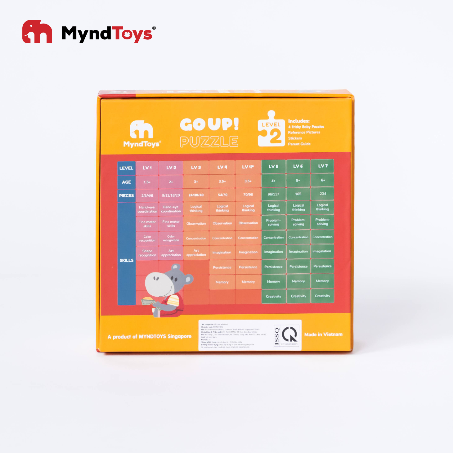 Đồ Chơi Xếp Hình MyndToys - GO UP! Puzzle – Level 2 – Frisky Baby (Cho Bé Từ 2 Tuổi)