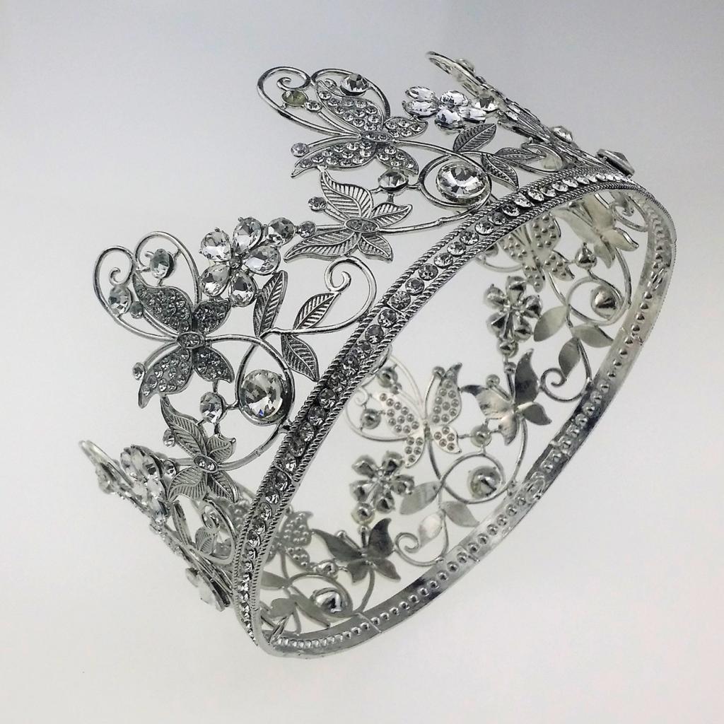 Wedding Princess Crystal Crown Tiara Bridal Rhinestone Hair Accessories White