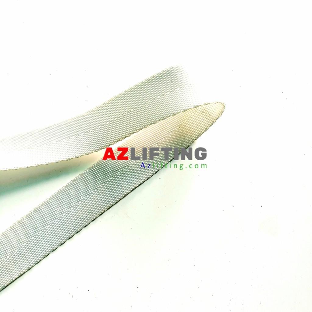 Dây đai vải bản 25mm trắng xương cá