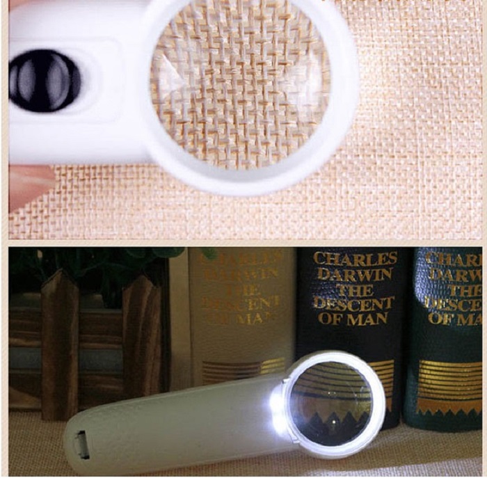 Kính lúp có Đèn Độ Phóng Đại 15X Thiết Bị Hữu Ích Cho Các Nhà Nghiên Cứu, Khỏa cổ học, Đọc Sách Báo,....