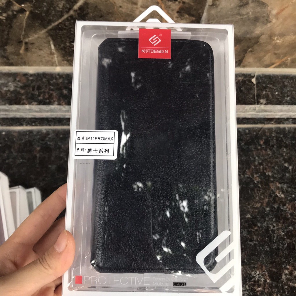 Bao da cao cấp hiệu KST Design cho iPhone 6 Plus/7 Plus/8 Plus/XS Max,/11 Pro Max - Hàng Chính Hãng - 14 Max - 17 - Đen