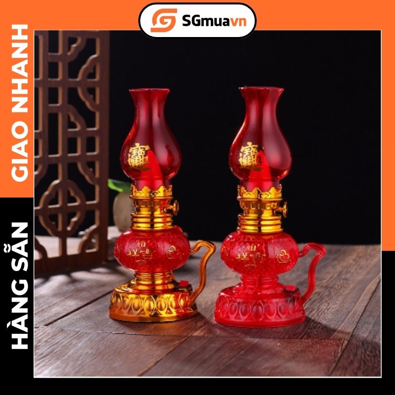 1 Đèn thờ cúng dùng pin trang trí bàn thờ gia tiên