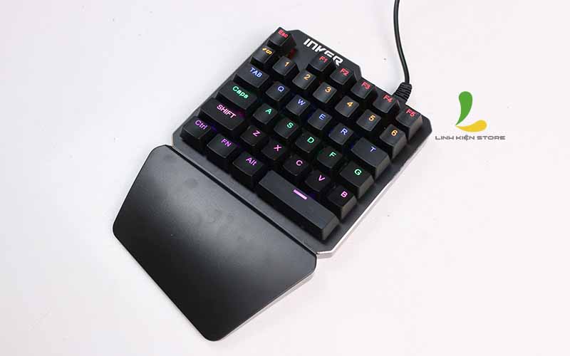 Bàn phím cơ một tay INKER K9 chơi game cực êm - Phụ kiện gaming 35 phím, 6 chế độ đèn led - Hàng nhập khẩu