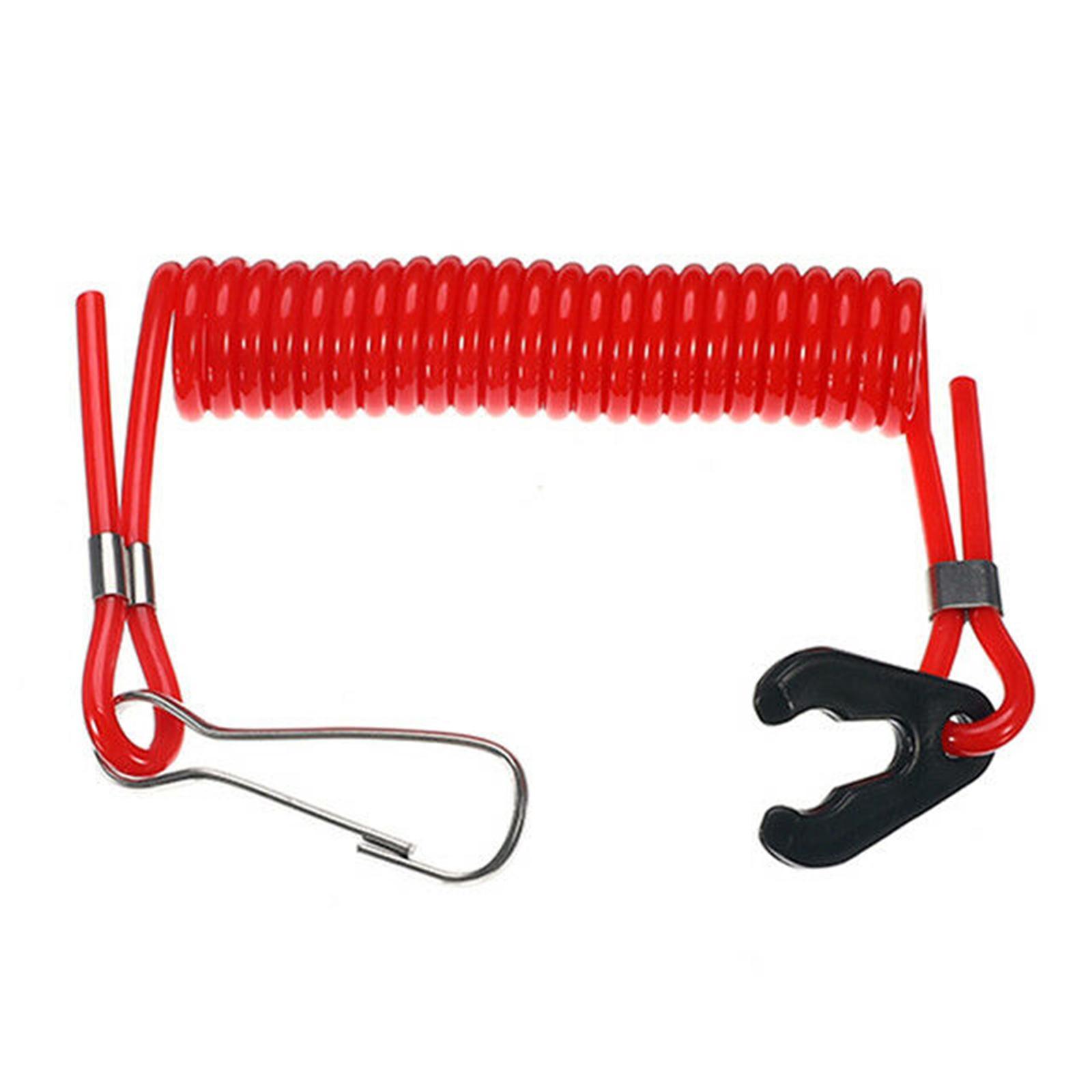 Outboard Motor Kill Switch W/ Safety Tether Lanyard Fit for Red