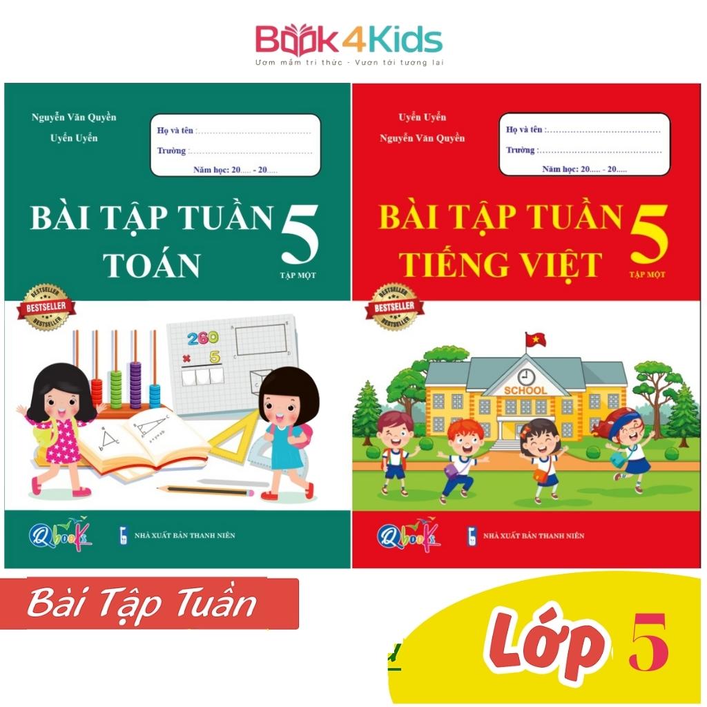 Sách - Combo Bài Tập Tuần Toán và Tiếng Việt 5 - Tập 1