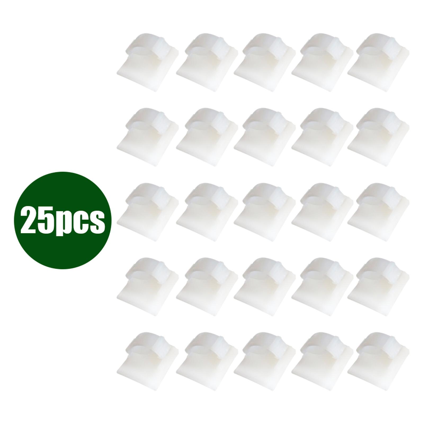 Kẹp cáp tự dính để cố định các sợi dây diện, dây cáp…gồm 25 kẹp và 25 giá