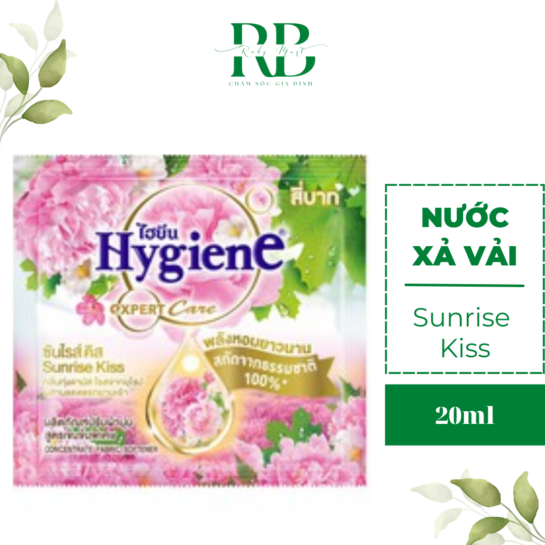 Nước Xả Vải Hygiene Thái Lan Đậm Đặc Thơm Lâu làm Mềm Vải Dùng Được Cho Quần Áo Trẻ Em Dây 12 Gói Được Chọn Màu