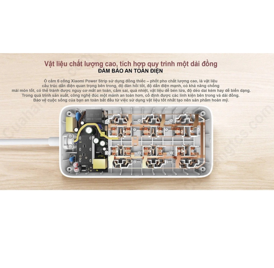 Ổ Cắm Điện Đa Năng Tích Hợp 3 Cổng USB Xiaomi - hàng chính hãng