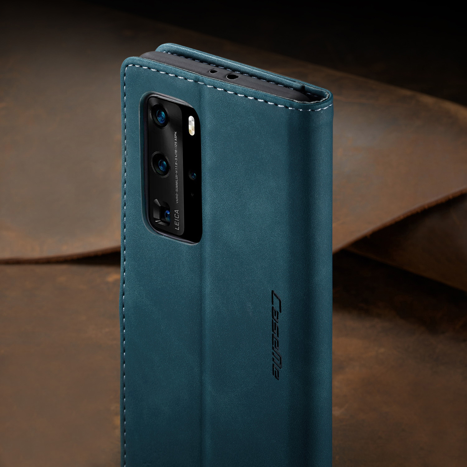 Bao da cao cấp dành cho Huawei P40 Pro dạng ví chính hãng Caseme - Hàng Nhập Khẩu