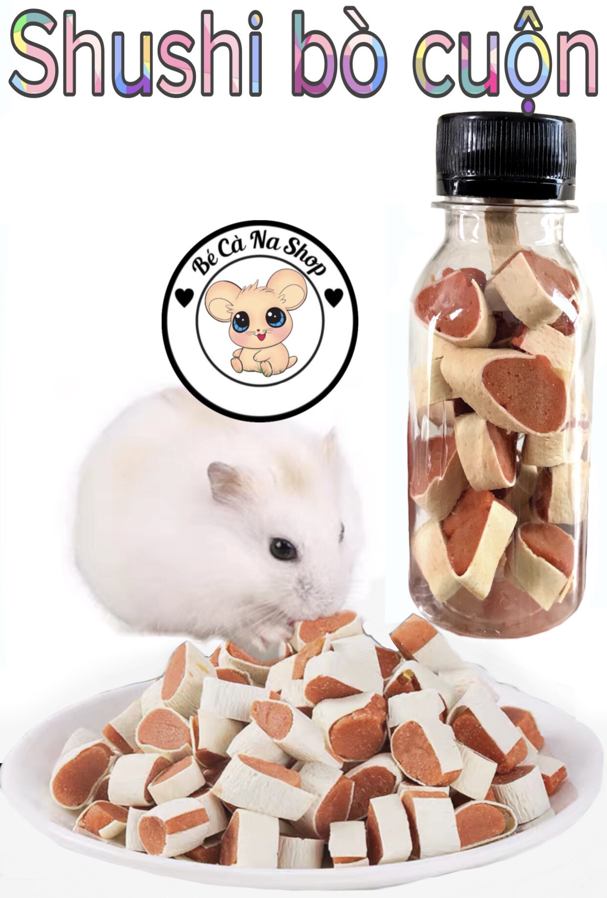 Shushi bò cuộn tròn bổ dưỡng .thức ăn cho hamster thỏ bọ sóc chinchilla ..