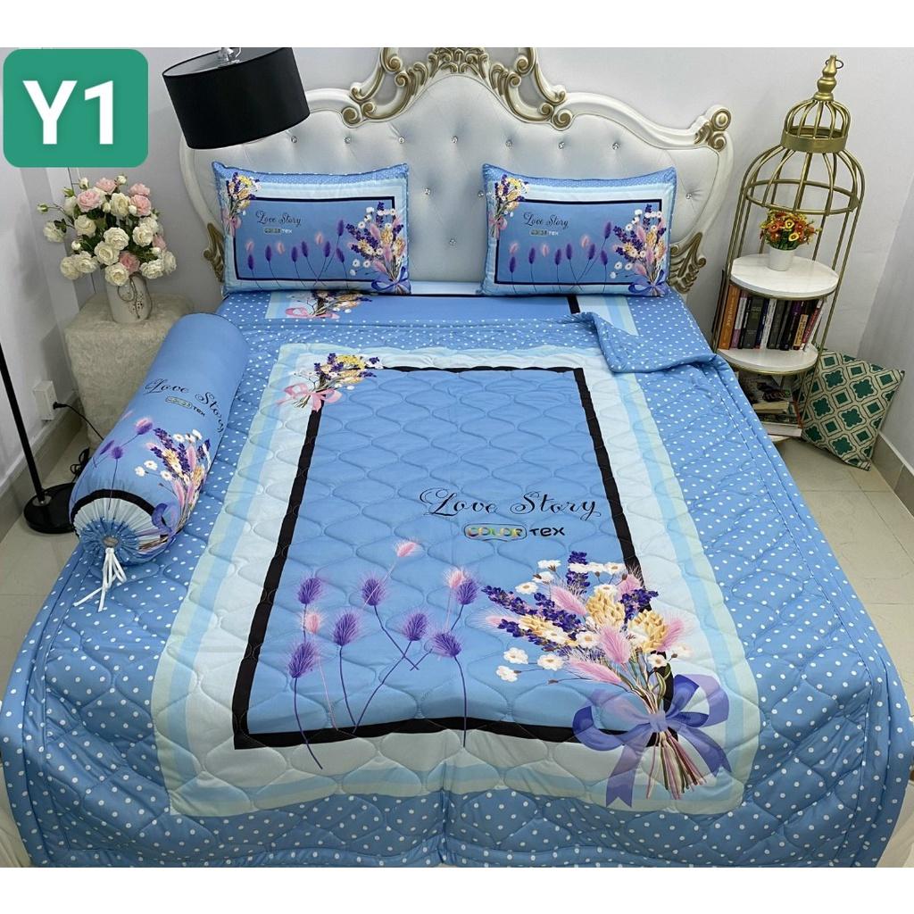 Bộ Drap mền gối thun Ý 5D Cao Cấp , mát lạnh, thấm hút tốt// có mền lẻ